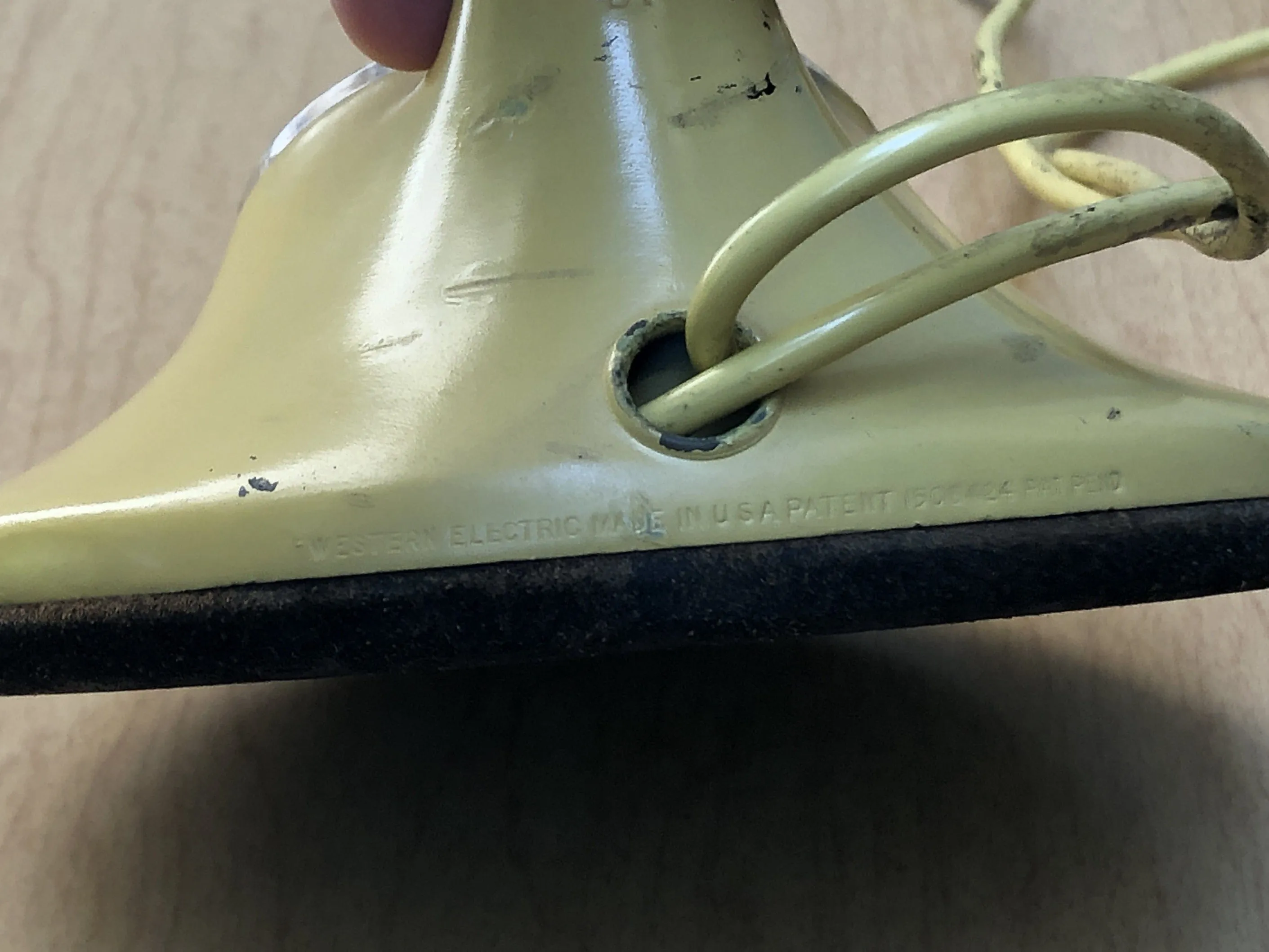 Western Electric Antique Yellow Metal Telephone, Circa 1940s