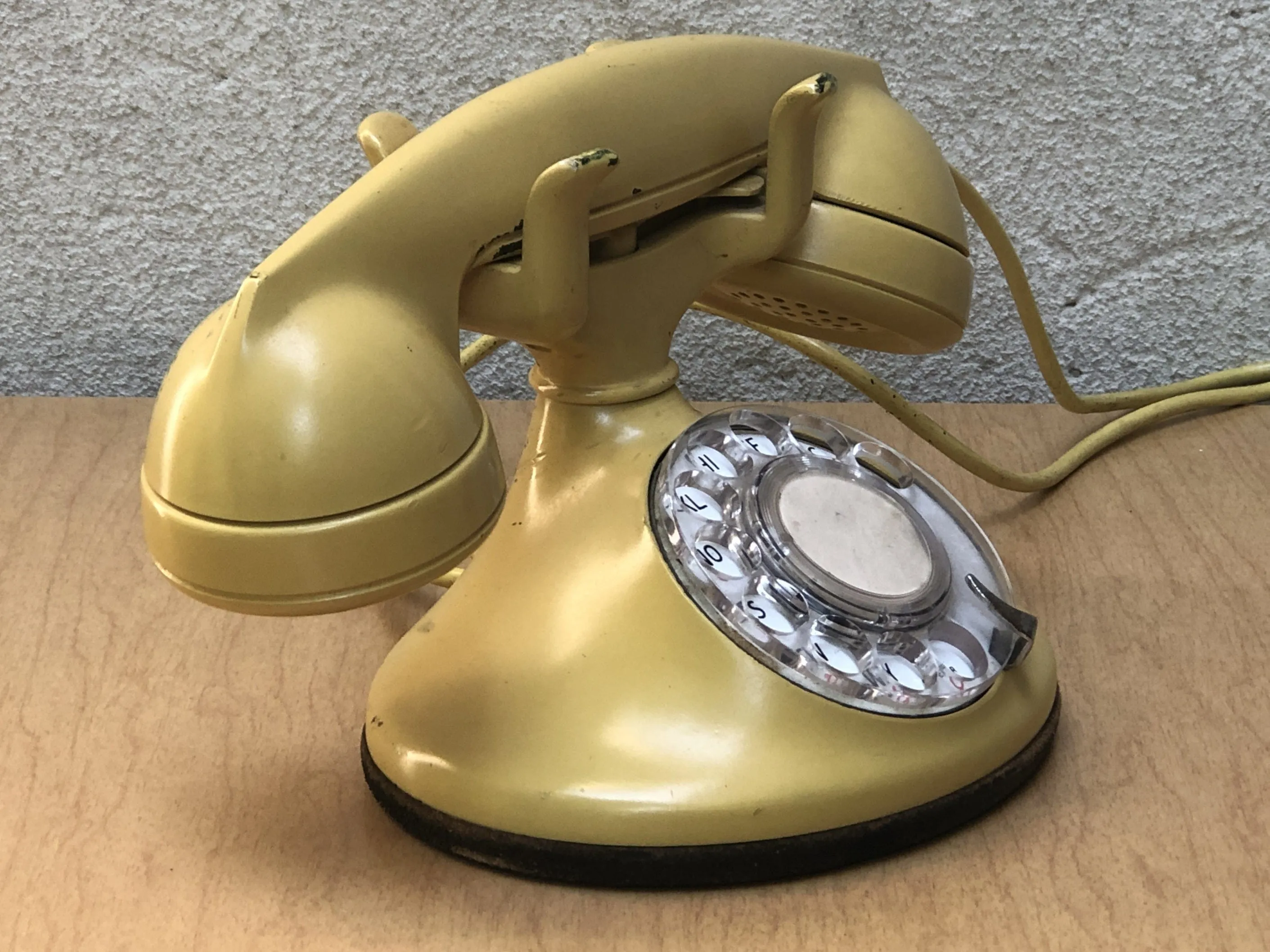 Western Electric Antique Yellow Metal Telephone, Circa 1940s