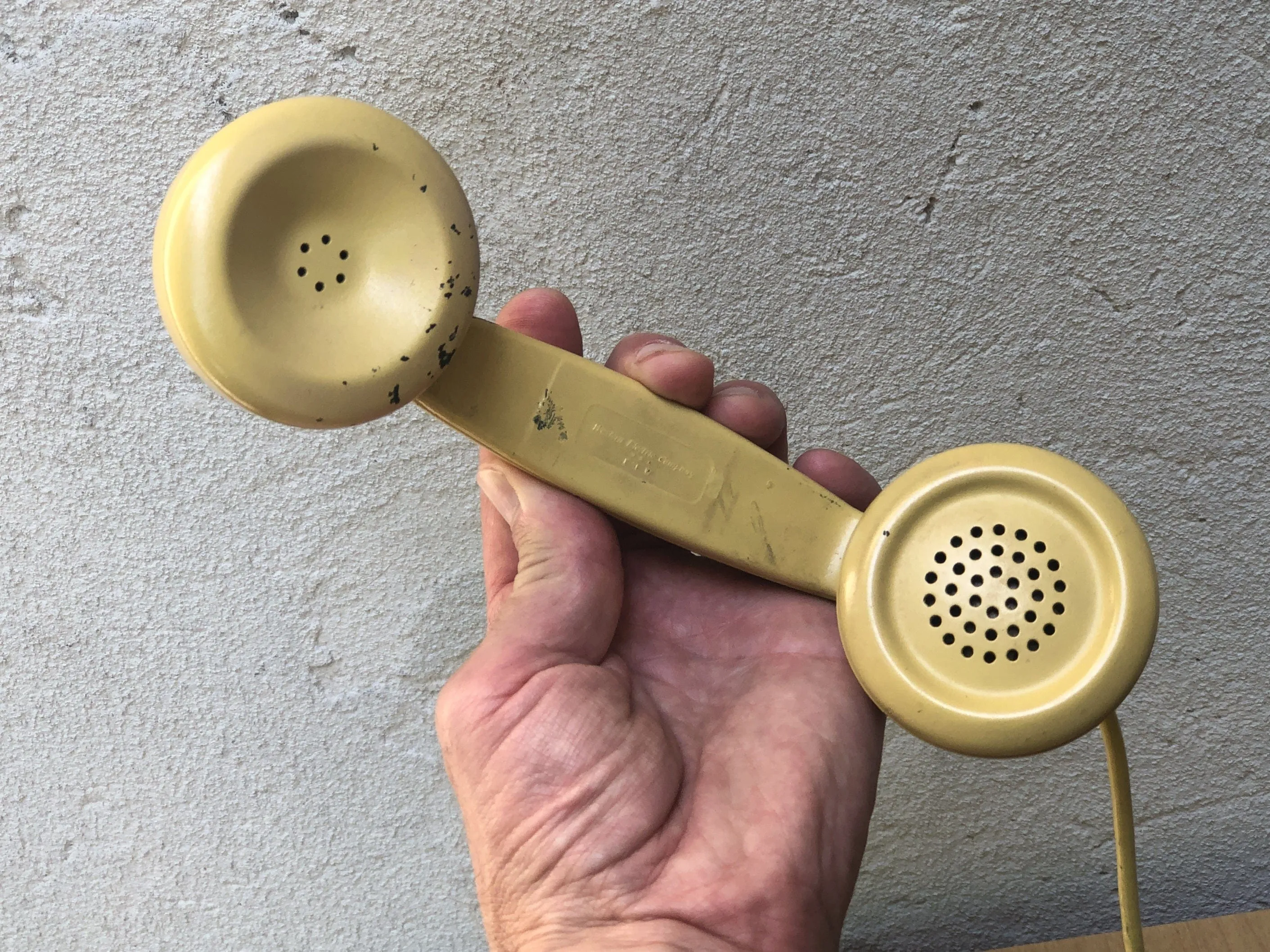 Western Electric Antique Yellow Metal Telephone, Circa 1940s