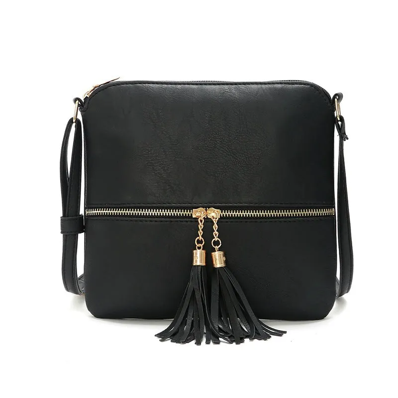 Women Tassel Zip Crossbody Bags