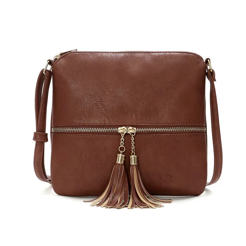 Women Tassel Zip Crossbody Bags