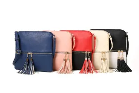Women Tassel Zip Crossbody Bags