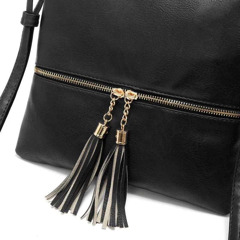 Women Tassel Zip Crossbody Bags