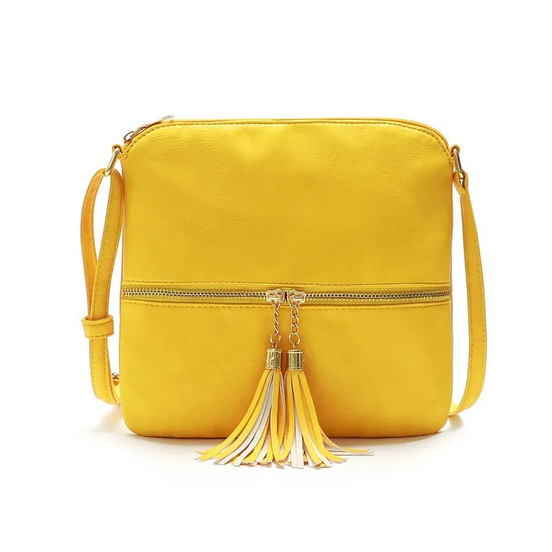 Women Tassel Zip Crossbody Bags