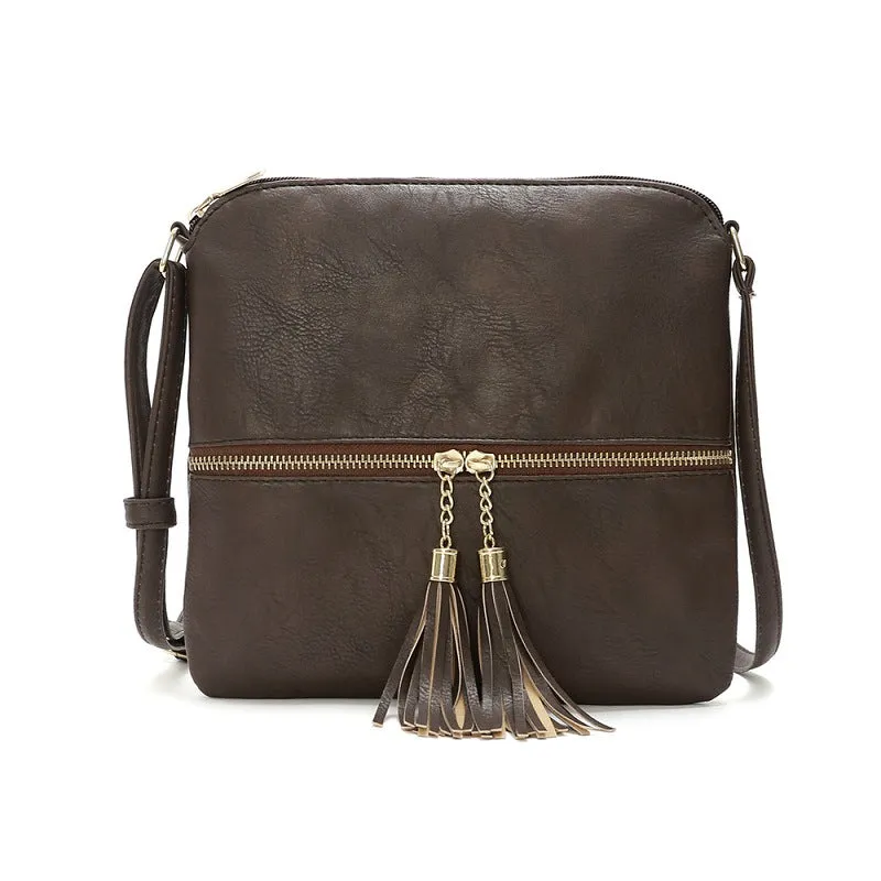 Women Tassel Zip Crossbody Bags
