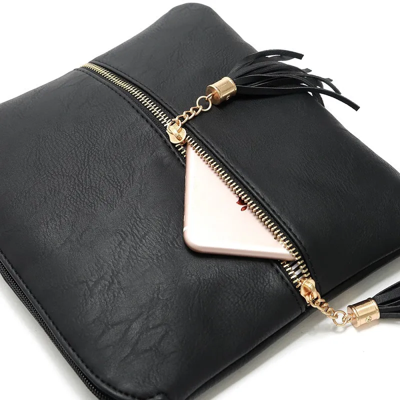 Women Tassel Zip Crossbody Bags
