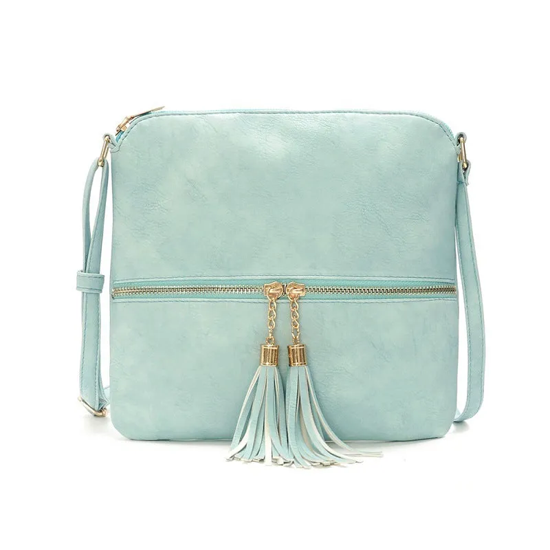 Women Tassel Zip Crossbody Bags