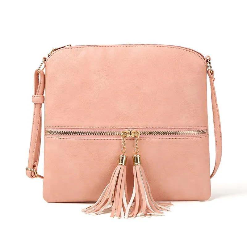 Women Tassel Zip Crossbody Bags