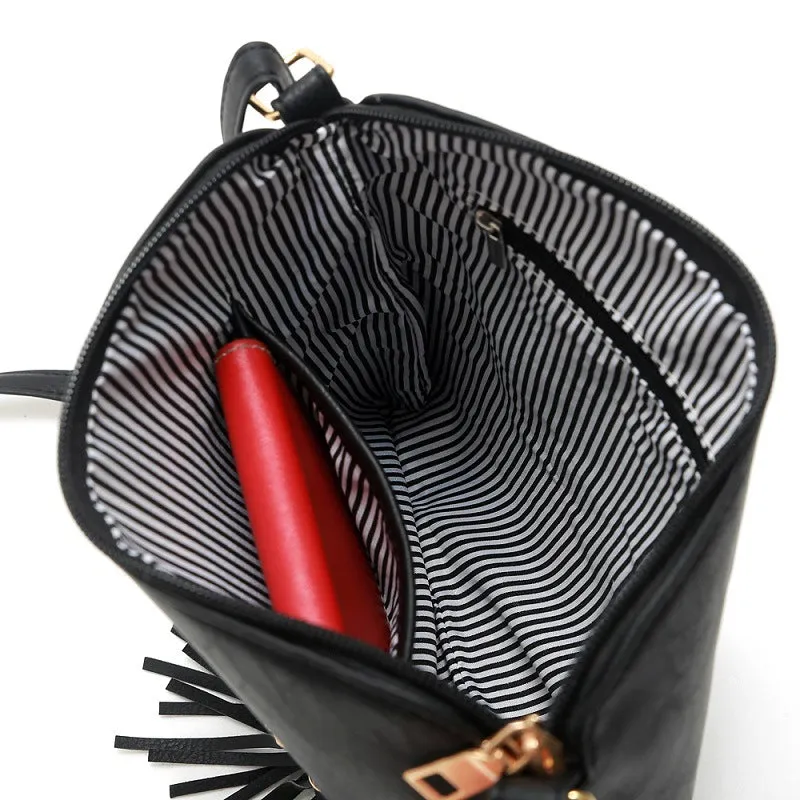 Women Tassel Zip Crossbody Bags